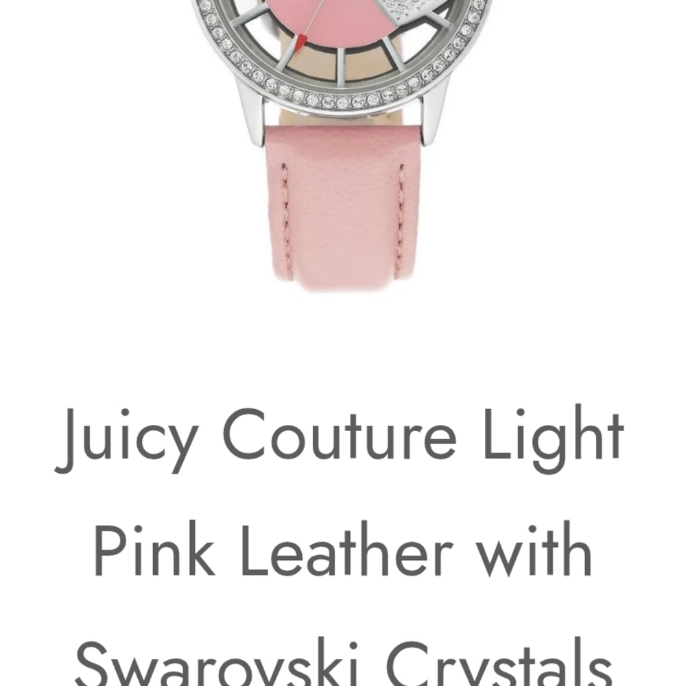 Juicy Couture Women's Watch With A Pink Leather Strap. Swarovski Crystals. - Picture 11 of 12